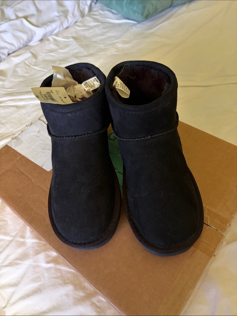 Arizona Jean Company Black Suede Short Ankle Because